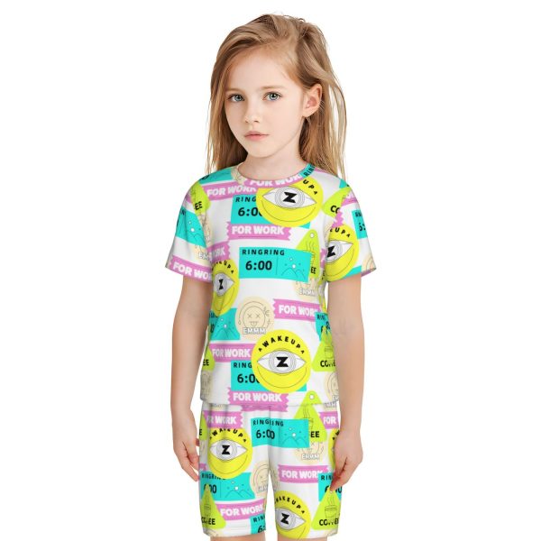 Short-Sleeved Pajama Set For Kids - Image 2