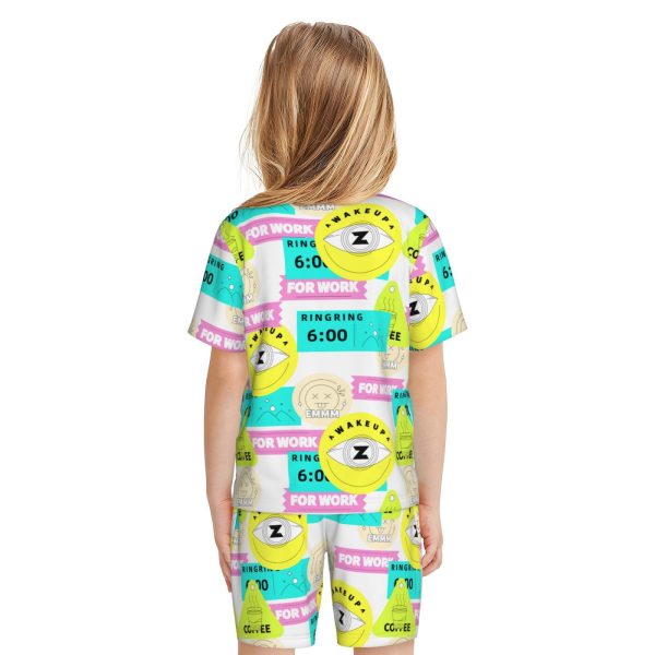 Short-Sleeved Pajama Set For Kids - Image 3